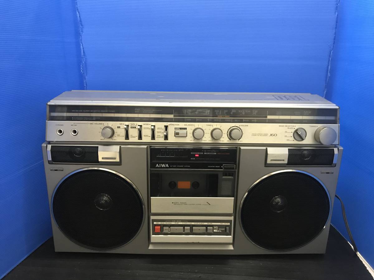 AIWA アイワ 3バンドステレオ ラジカセ CS-J60 現状品 ジャンクK-6408