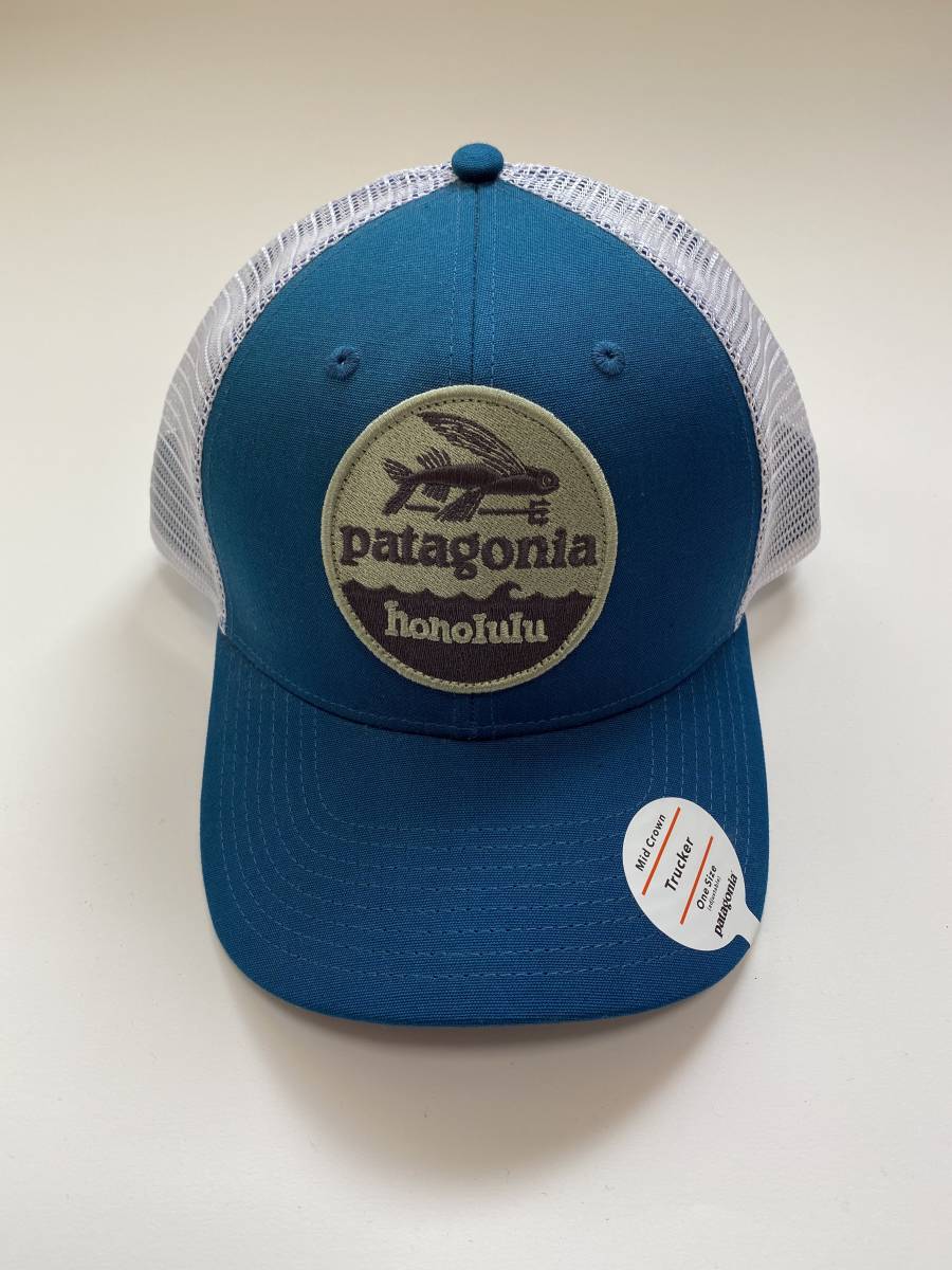全国無料，人気 ハワイ ホノルル 限定 patagonia Trucker Hat Cap Flying Fish Blue レトロ retro X 雪 Hawaii Honolulu pataloha パタロハ(その他)｜売買されたオークション情報、yahooの商品情報をアーカイブ公開 - オークファン 男性用