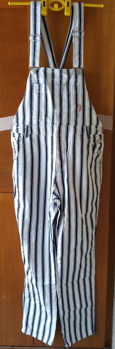 オーバーオール　サロペット　レディース　H・C・M・Ⅱ　ネイビーストライプ　M