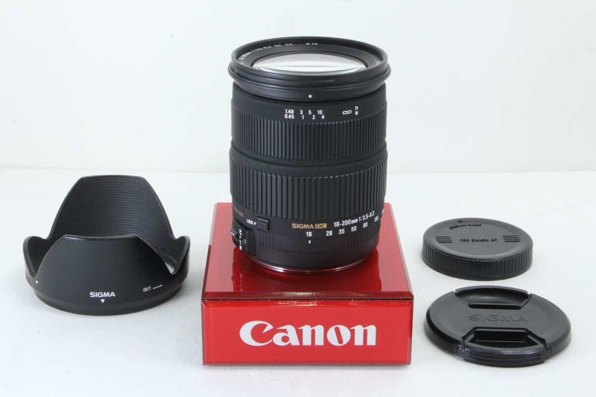  大 高倍率ズーム OS手ブレ補正付 SIGMA 18-200mm f3.5-6.3 DC OS Canonマウント(キヤノン)｜売買されたオークション情報、yahooの商品情報をアーカイブ公開 - オークファン キヤノン
