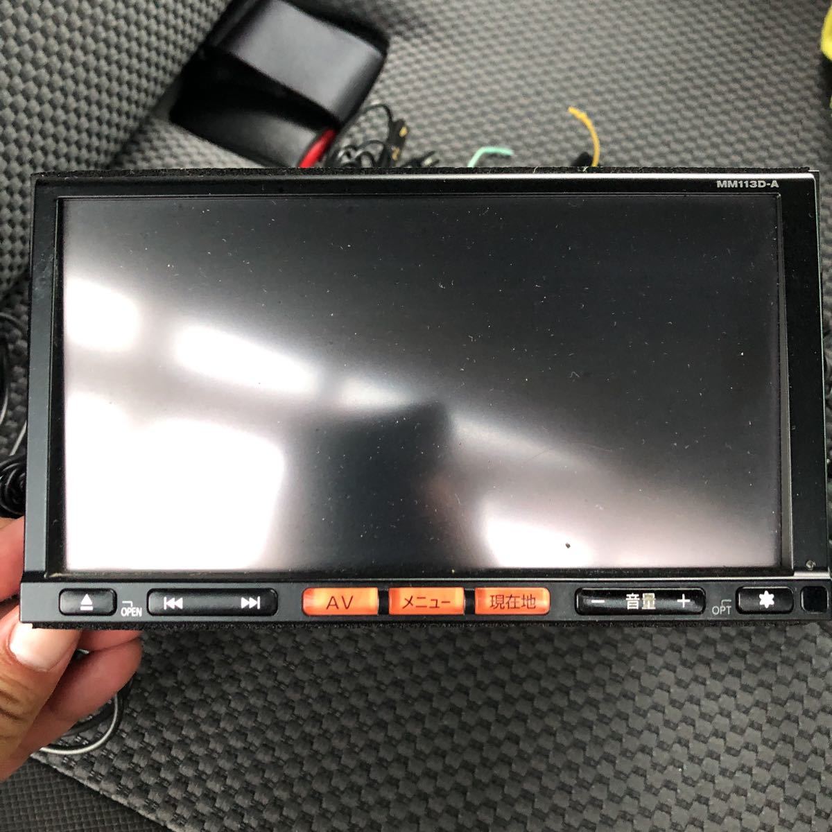日産純正ナビ地デジ フルセグ MM113D-A 実動品 日産純正MM113D-W