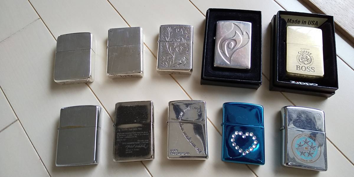 【人気セール，定番】 ジャンク品 Zippo ジッポ STERLING スターリング 色々１０個セット BOSS FIRE(Zippo)｜売買されたオークション情報、yahooの商品情報をアーカイブ公開 - オークファン Zippo