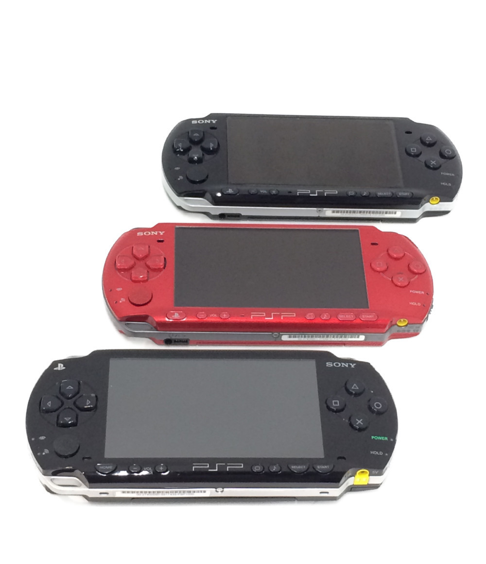 PSP3000本体+ソフト10本 付属品有 訳あり 1円スタート】 訳あり PSP ブラック ラディアント・レッド ピアノ