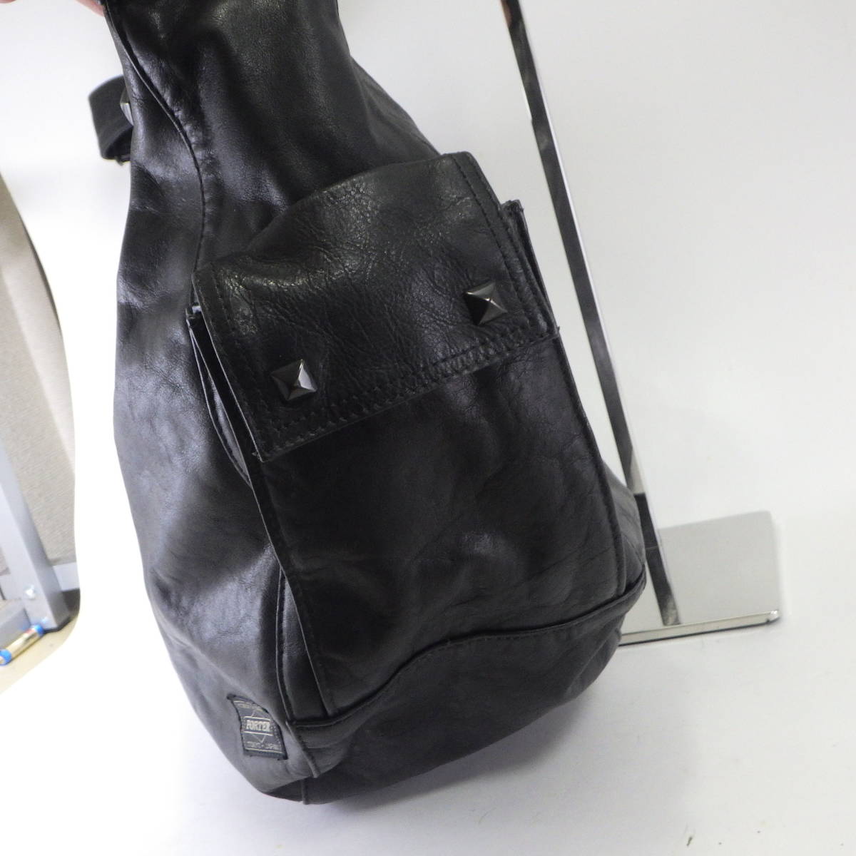 送料無料☆美品☆ポーター×ZOZOTOWN限定☆スタッズ☆レザー
