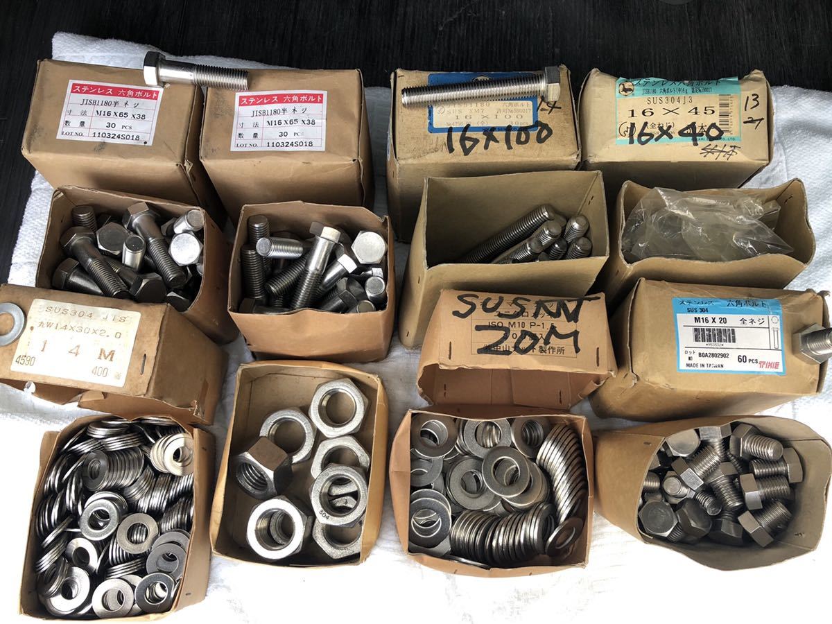 ステンレス　SUS M30 M20 M16 M14 六角ボルト　ナット　ワッシャー_2