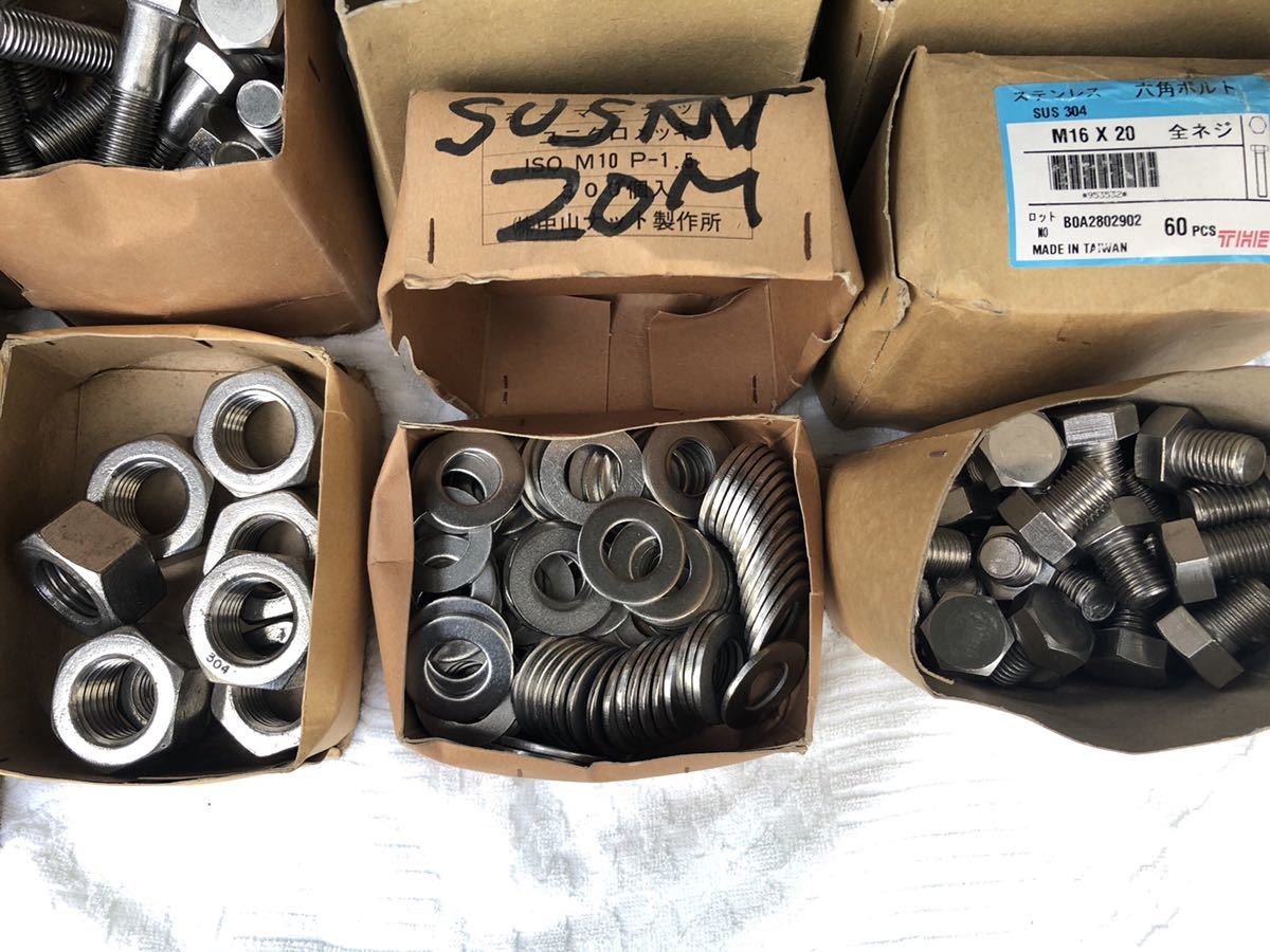 ステンレス　SUS M30 M20 M16 M14 六角ボルト　ナット　ワッシャー_5