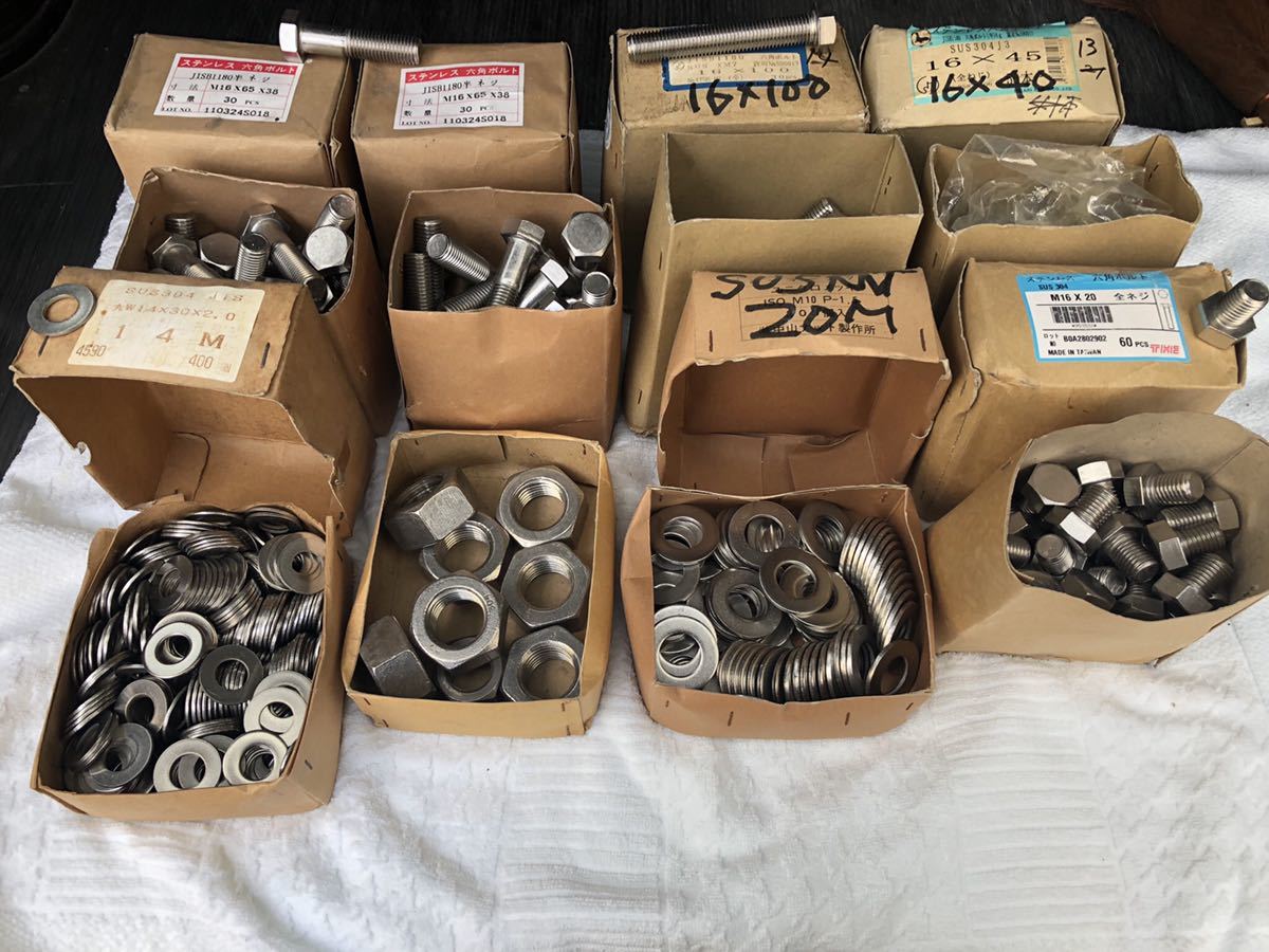 ステンレス　SUS M30 M20 M16 M14 六角ボルト　ナット　ワッシャー_7