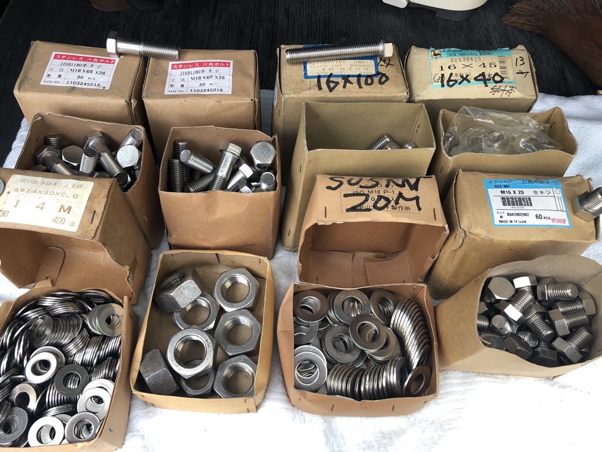 ステンレス　SUS M30 M20 M16 M14 六角ボルト　ナット　ワッシャー_8