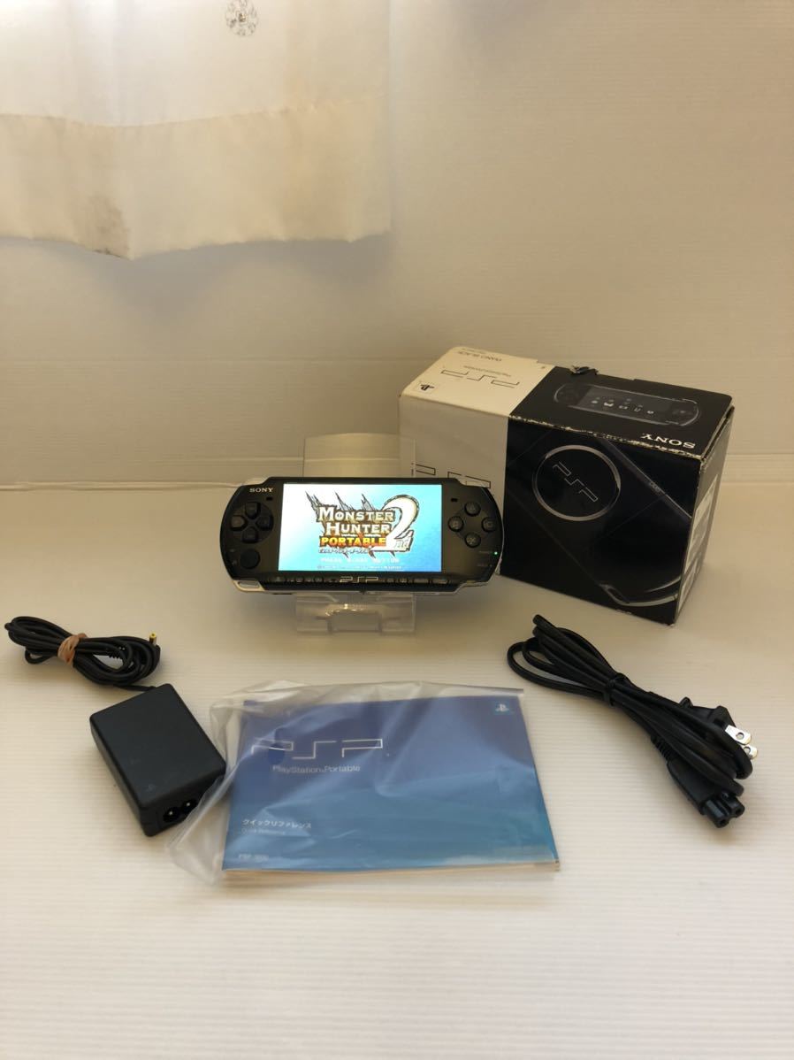 美品 PSP-3000　ピアノ・ブラック psp-3000 SONY ソニープレイステーション★PIANO BLACK PSP-3000★動作確認済み 付属品完品 1円スタート