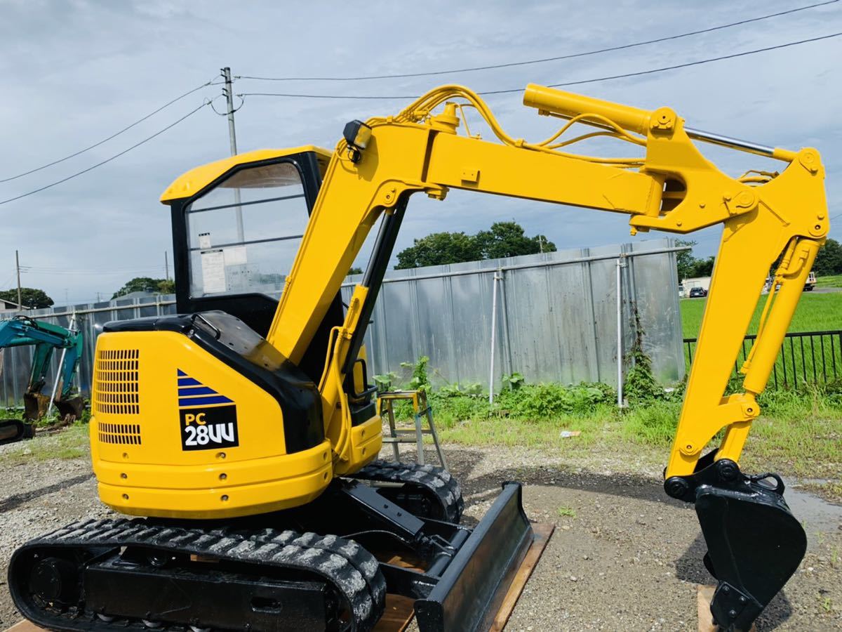 コマツ KOMATSU パワーショベル PC28UU-2 法面バケット付き 実動品 