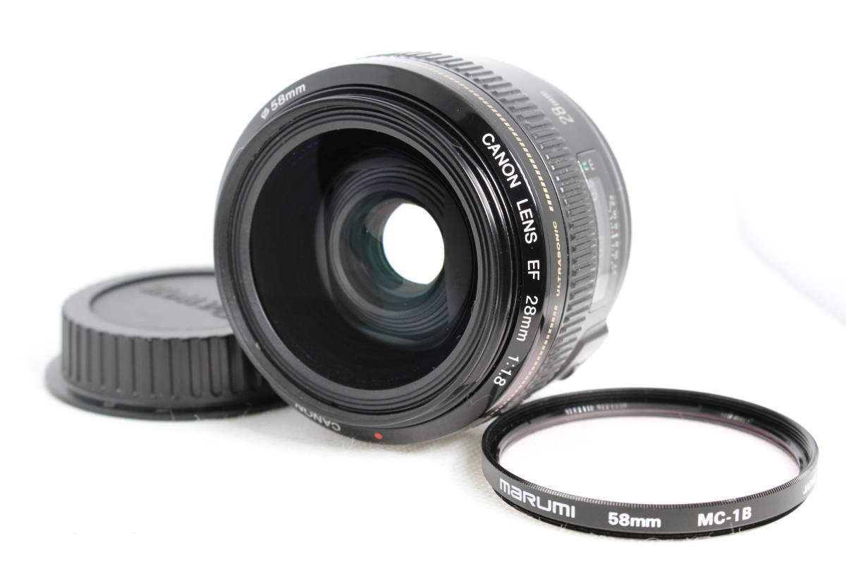 美品】 Canon EF 28mm f/1.8 USM レンズ ☆極美品☆ Canonキヤノン EF
