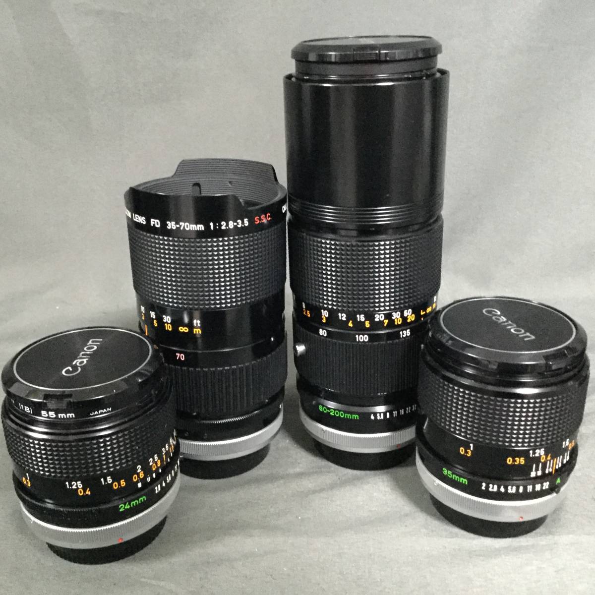 ○○07/07 171756-2 CANON EF / レンズ4本 24mm， 35mm， 35-70mm， 80-