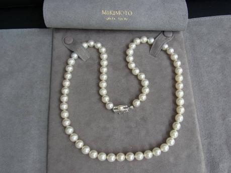 1円～☆MIKIMOTO ミキモト 9mmパール 真珠 ネックレス K18留め具 □中古品