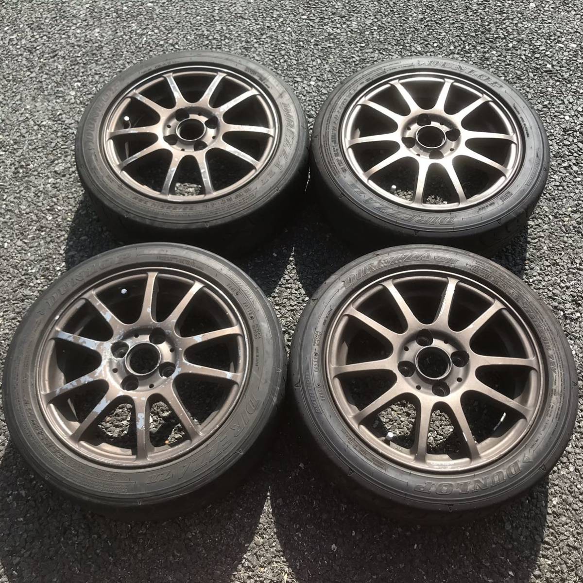155/55r14 タイヤ付き スペーシア アルト 純正ホイール ダンロップ