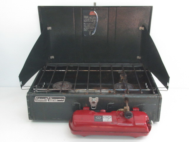 品質保証，本物保証 Coleman 413H パワーハウスツーバーナー 97年 スーパーポンピング セット アウトドア キャンプ ストーブ/コンロ 021495005(ツーバーナー)｜売買されたオークション情報、yahooの商品情報をアーカイ ツーバーナー