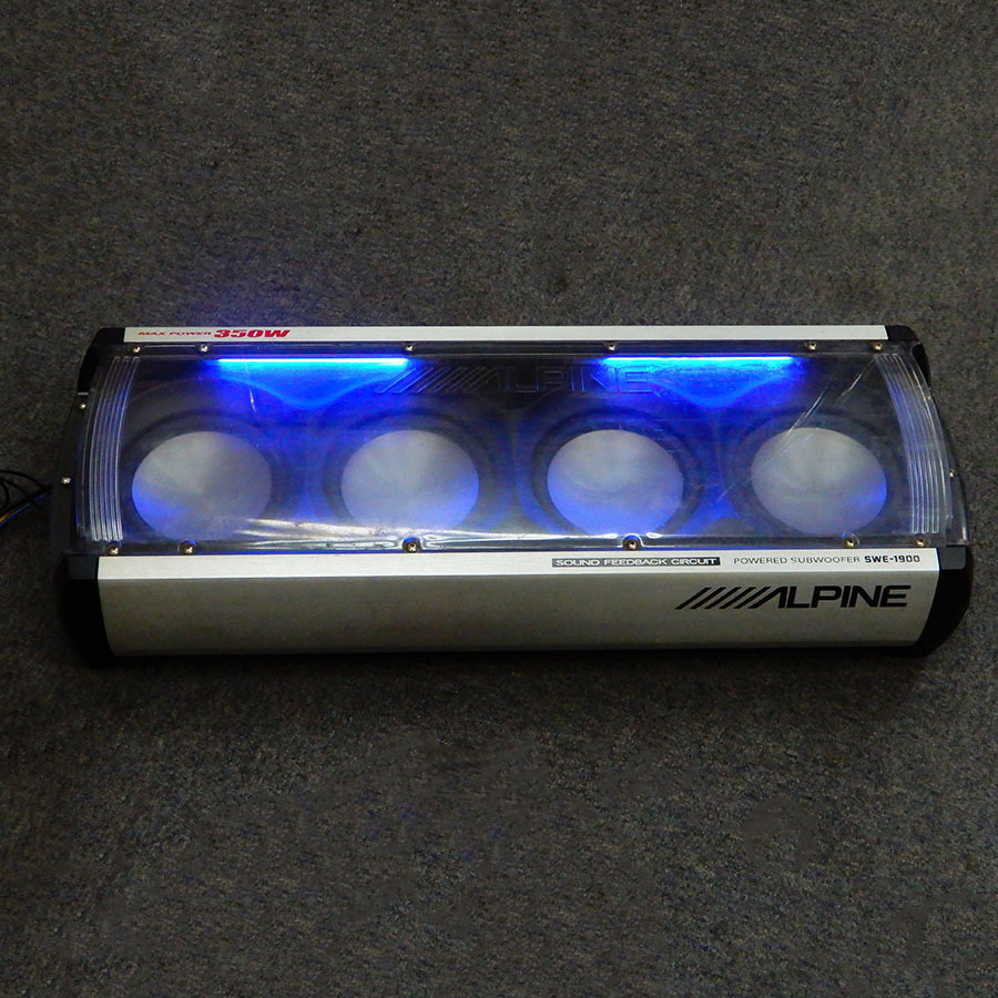 ALPINE/アルパイン◇ボックス型 パワード サブウーファー アンプ内蔵