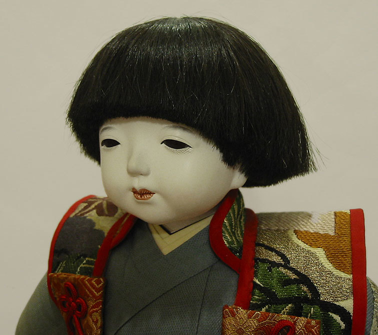 ◇紫野◇ 市松人形 「工房 朋」 最高傑作 43cm 刀飾り 美品 五月人形