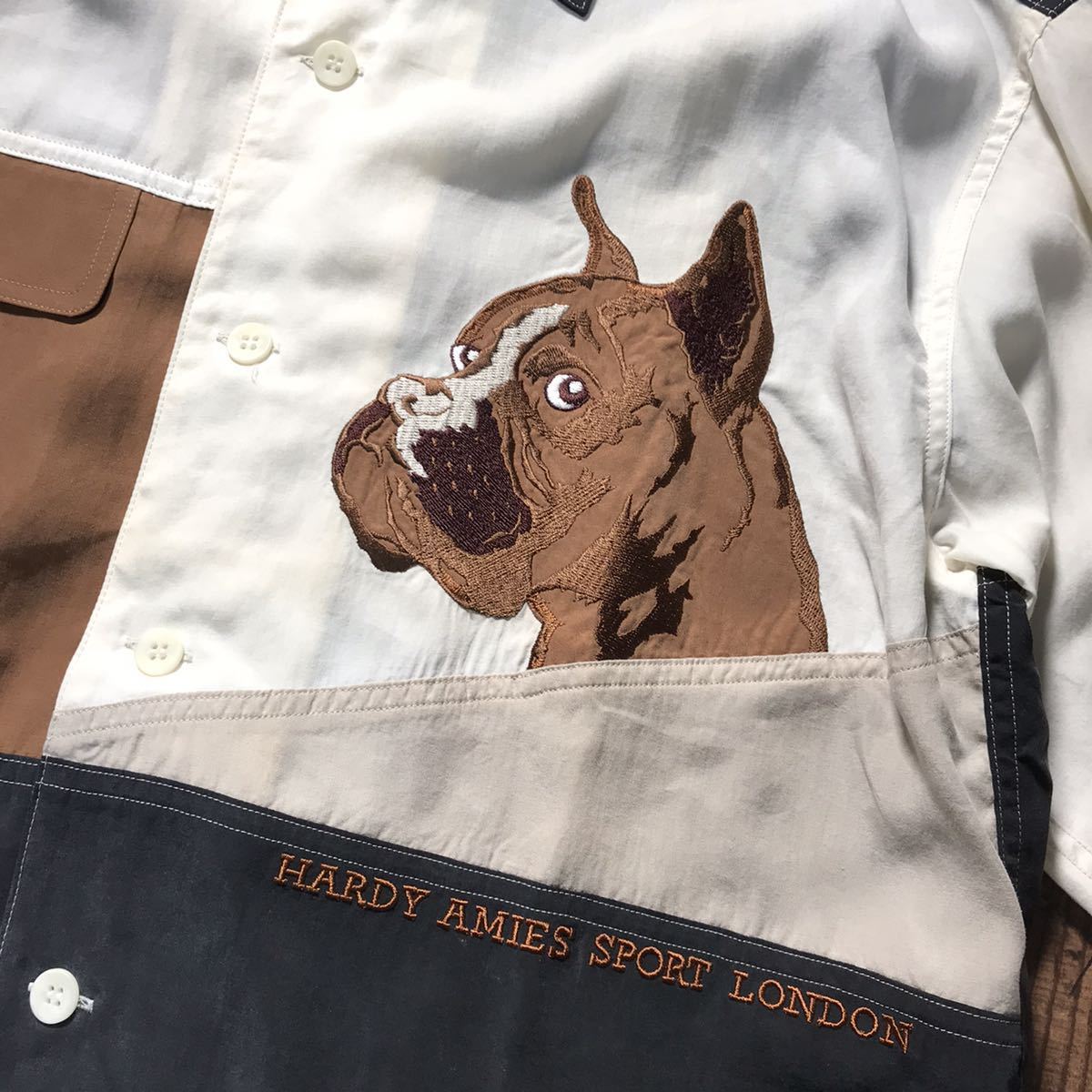 希少 HARDY AMIES SPORT ハーディエイミス 半袖 シャツ メンズ L 