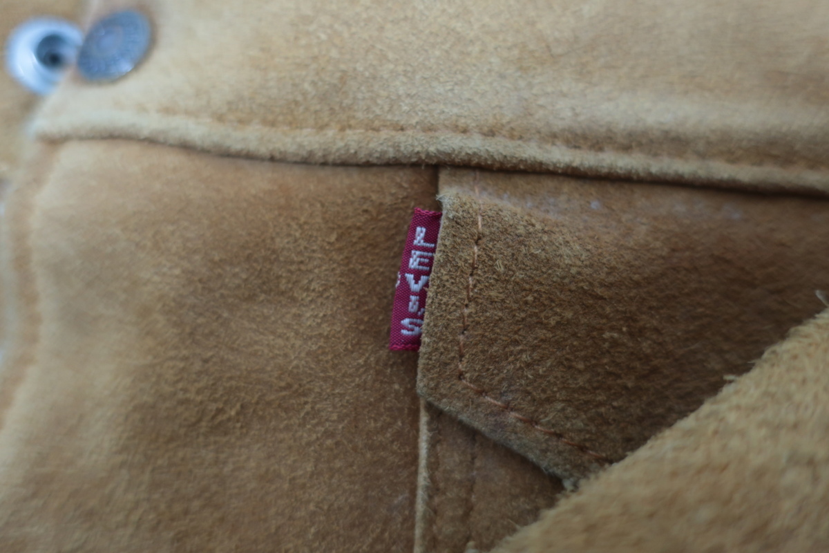 50s LEVI\u0027Sリーバイス ショートホーン BIGE ボアライナー スエード