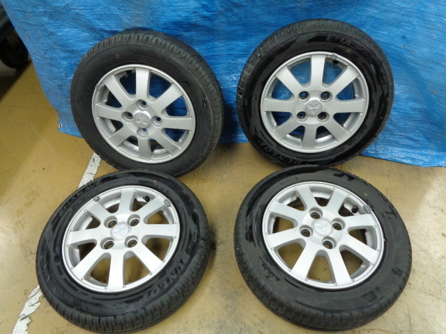 三菱 純正 13インチ 13x4.00B PCD100 +46 4H 155/65R13 4本 ekスポーツ 