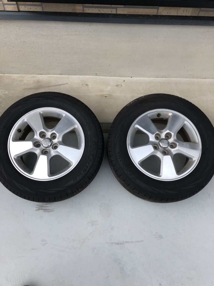 １５インチアルミ　ウィシュ純正　１９５/６５r15　バリ山 トヨタ ウィッシュ 純正 タイヤホイール バリ山 10系 ヨコハマ