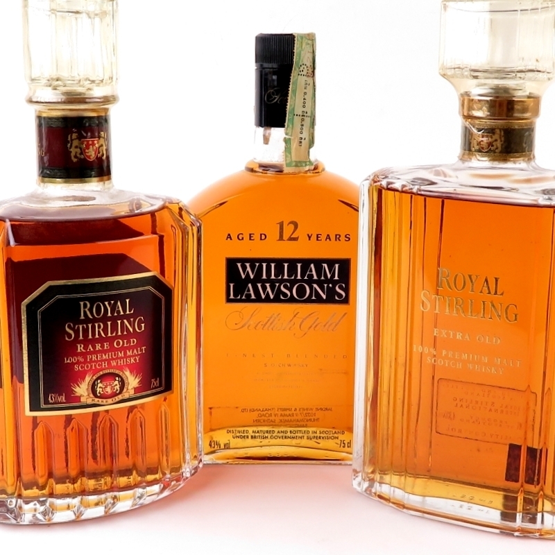 1円～ ロイヤルスターリング ウイリアムローソン ウイスキー 計3本セット ROYAL STIRLING WILLIAM LAWSONS 酒 未開栓 | 未開栓 古酒 Yahoo!オークション カスクブルー ウイスキーブログ