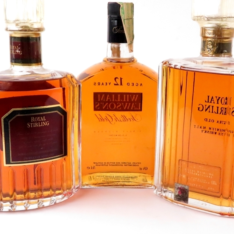 1円～ ロイヤルスターリング ウイリアムローソン ウイスキー 計3本セット ROYAL STIRLING WILLIAM LAWSONS 酒 未開栓 | 未開栓 古酒 Yahoo!オークション カスクブルー ウイスキーブログ