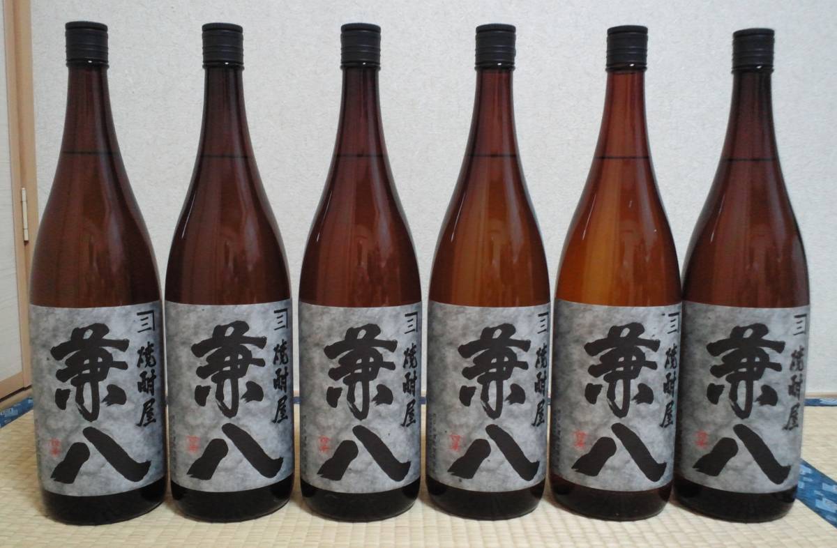 ●【送料込】焼酎屋 兼八 四ッ谷酒造 麦焼酎 1800ml(1.8L)×6本セット 25，000円即決 ラベル破損無し 麦焼酎 - アルコール セット 詰合せ 焼酎