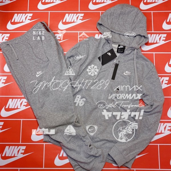 本物保証，セール NIKE ナイキ クラブフレンテリー フーディ & パンツ 上下セット 804392 804466 -063 灰 XL(その他)｜売買されたオークション情報、yahooの商品情報をアーカイブ公開 - オークファン その他