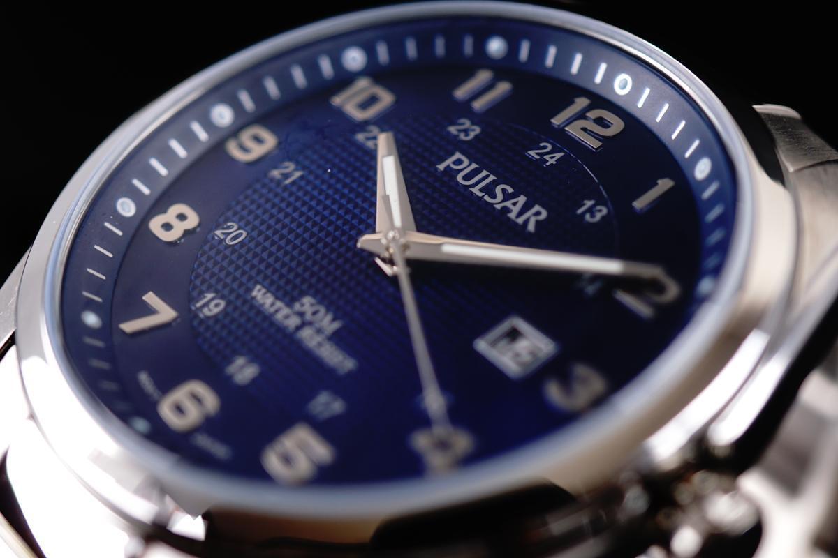 1円×3本 米国直輸入品 元HAMILTONブランド 日本未発売model SEIKO セイコー PULSAR パルサー 腕時計 美しすぎるBLUEブルー 50m防水 5気圧_2