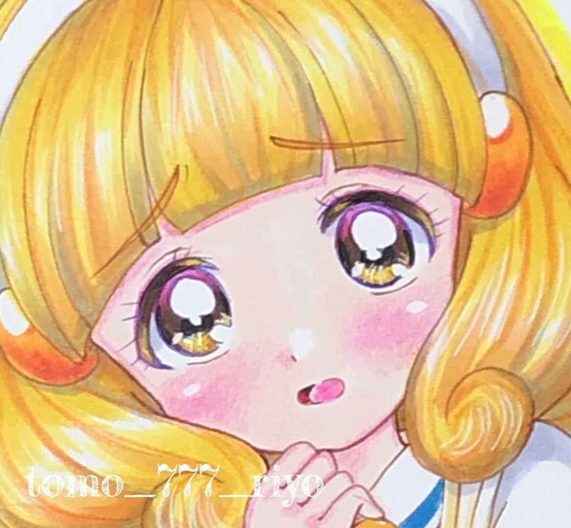 同人手描きイラスト スマイルプリキュア 黄瀬やよい キュアピース ケント紙 手描きイラスト 売買されたオークション情報 Yahooの商品情報をアーカイブ公開 オークファン Aucfan Com