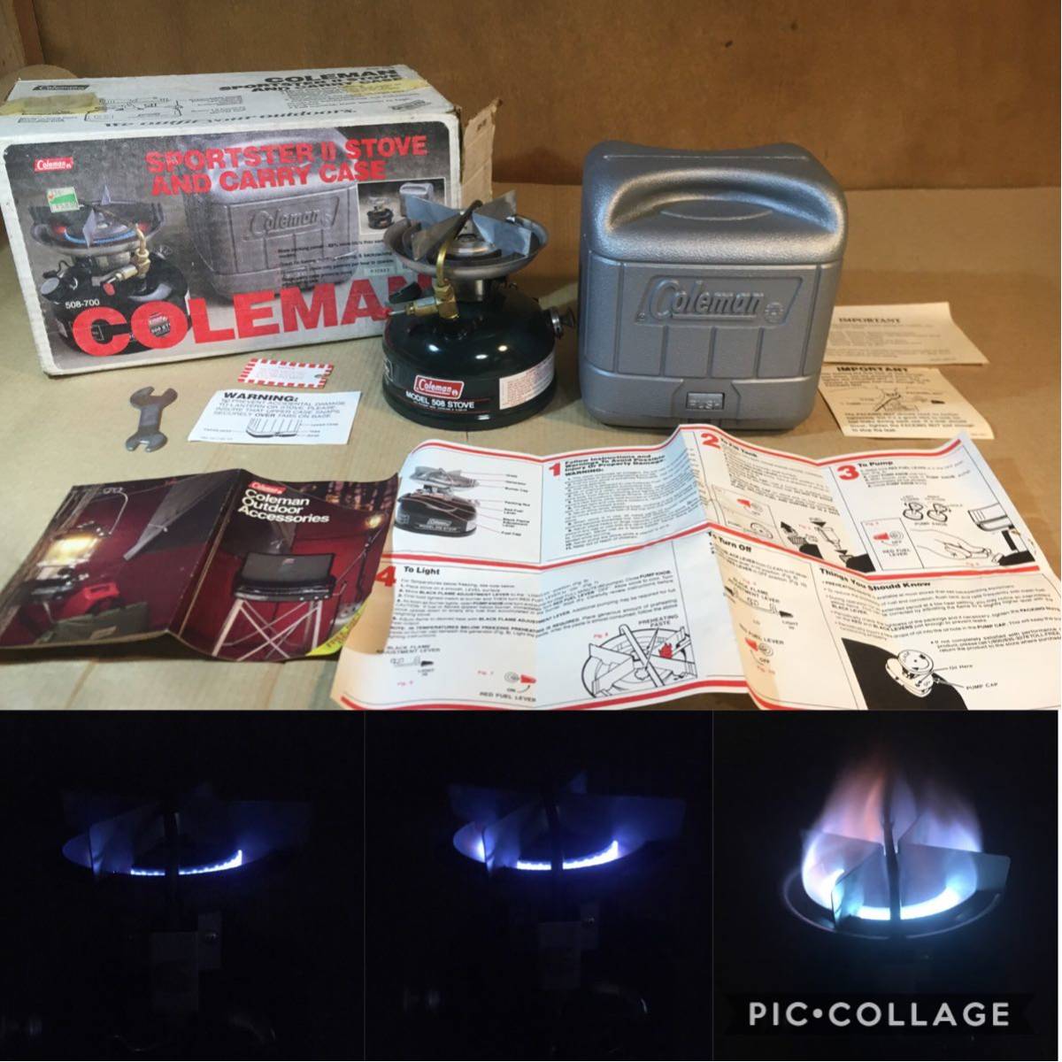 豊富な，最新作 動作良好 当時物30年以上前の 1度使用のみ コールマン.coleman.508 ストーブ STOVE(ガソリン)｜売買されたオークション情報、yahooの商品情報をアーカイブ公開 - オークファン ガソリン