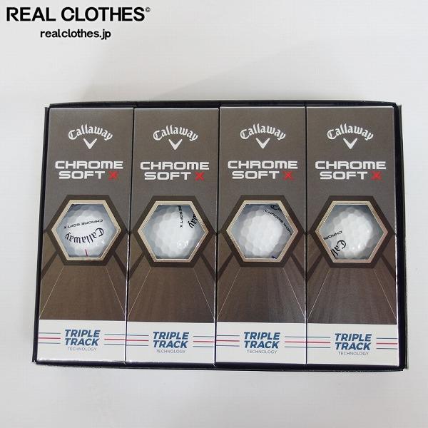 Chrome Triple Track X Soft Golf Callaway Balls - Dozen '24 : White &amp; 0 Golfalot