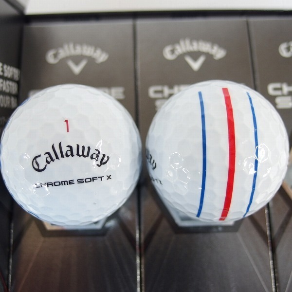Chrome Triple Track X Soft Golf Callaway Balls - Dozen '24 : White &amp; 0 Golfalot