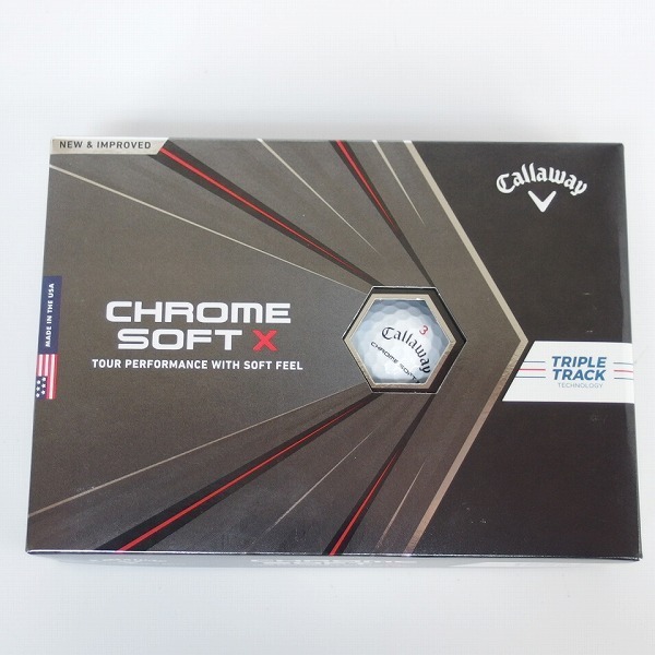 Chrome Triple Track X Soft Golf Callaway Balls - Dozen '24 : White &amp; 0 Golfalot