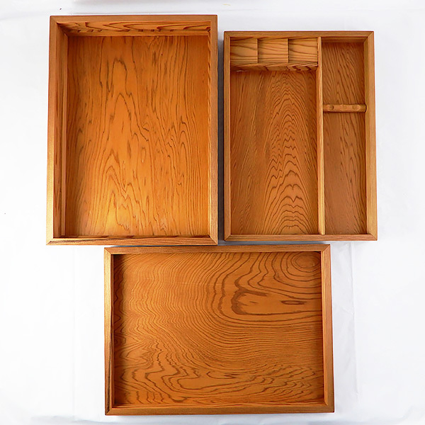 屋久杉 文箱 2段◇筆記用具入れ/文房具箱/硯箱/千寿屋久杉/工芸品/木製