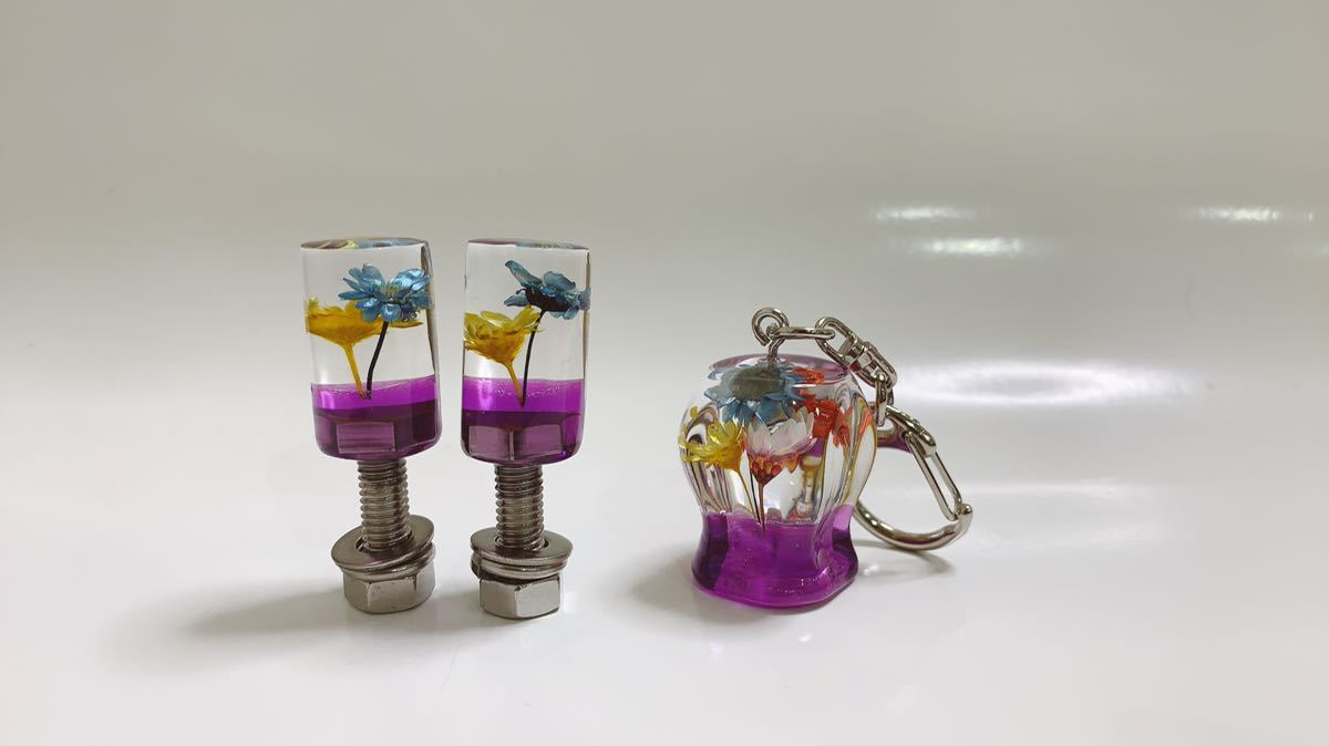 水中花 グリップキーホルダー 当時物 レトロ ワンオフ 街道レーサー