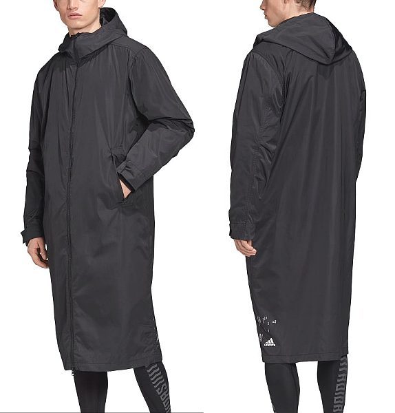 adidas アディダス ロング ジャケット パーカー 黒(XLサイズ)Tech
