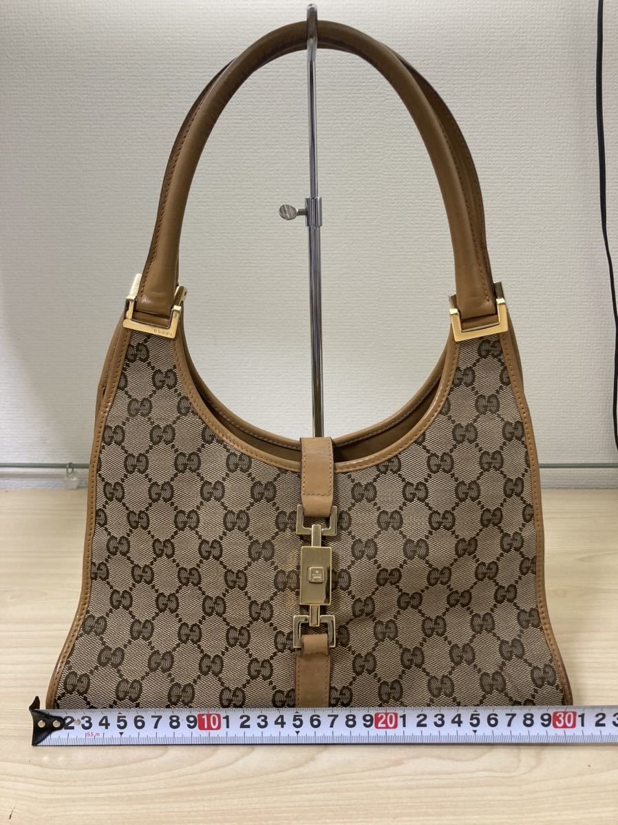 GUCCI グッチ ジャッキー GG柄/ハンドバッグ/キャンバス 型番: 画像記載