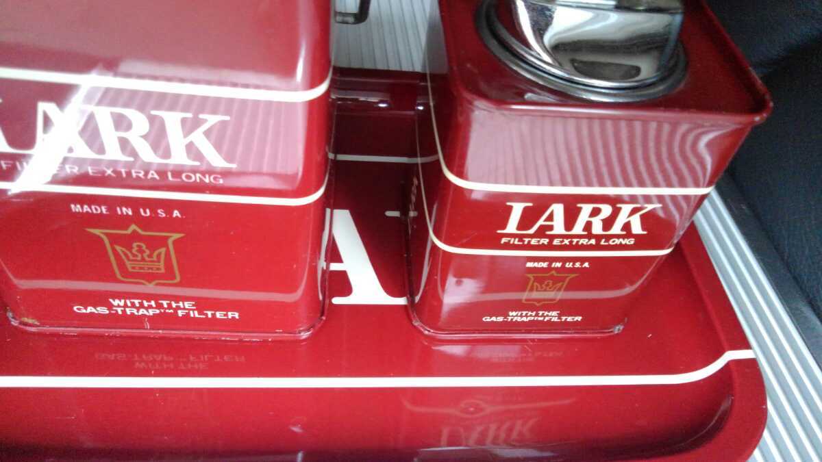 LARK 80's Vintage ラーク 煙草灰皿 ガスライター セット /80年代