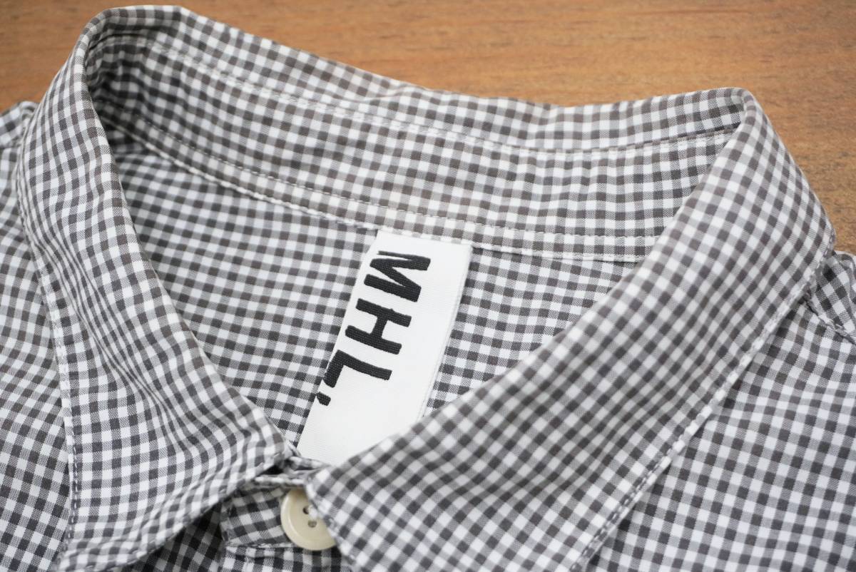ギンガムチェック mhl MHL. TINY コットン GINGHAM 半袖 COTTON 