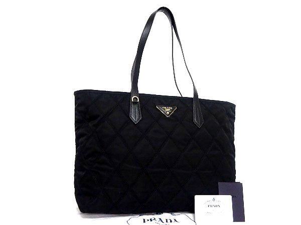 1円 □極美品□ PRADA プラダ 1BG085 ロゴ テスートナイロン×レザー 