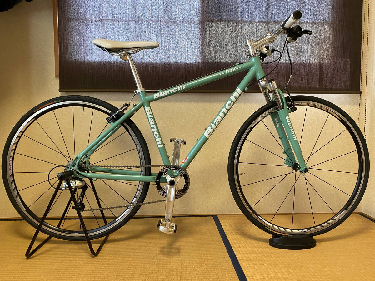 セール，人気セール 美車 Bianchi ビアンキ Passo パッソ チェレステカラー Fサスペンションクロスバイク(Mサイズ)｜売買されたオークション情報、yahooの商品情報をアーカイブ公開 - オークファン Mサイズ