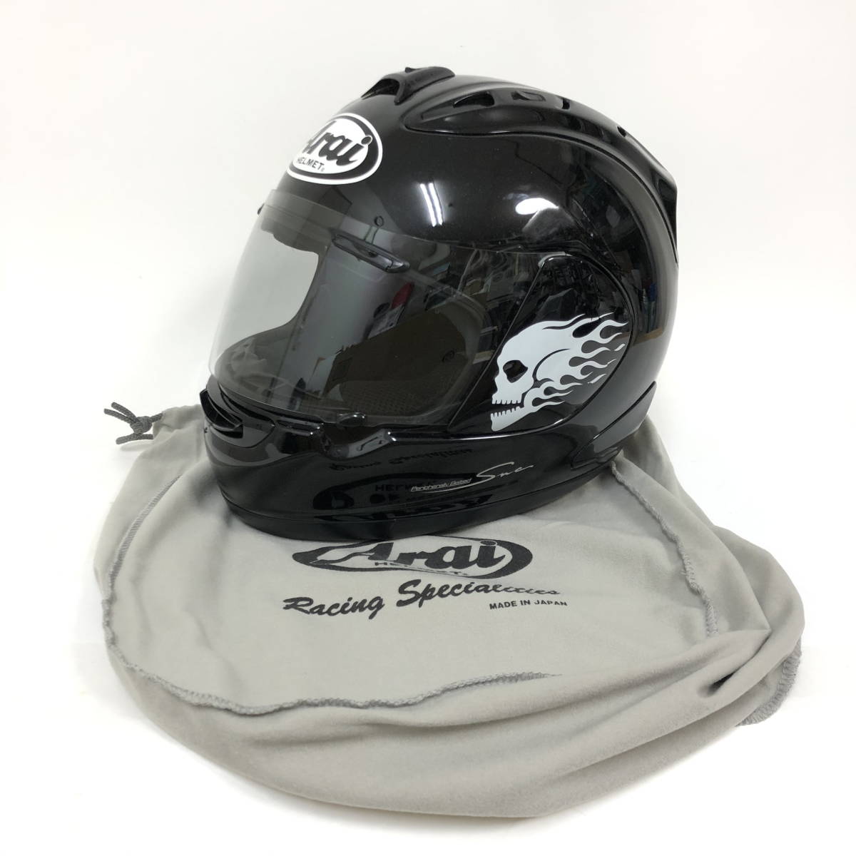 中古美品】 アライヘルメットArai RX7RR5 グラスブラック 57.58cm