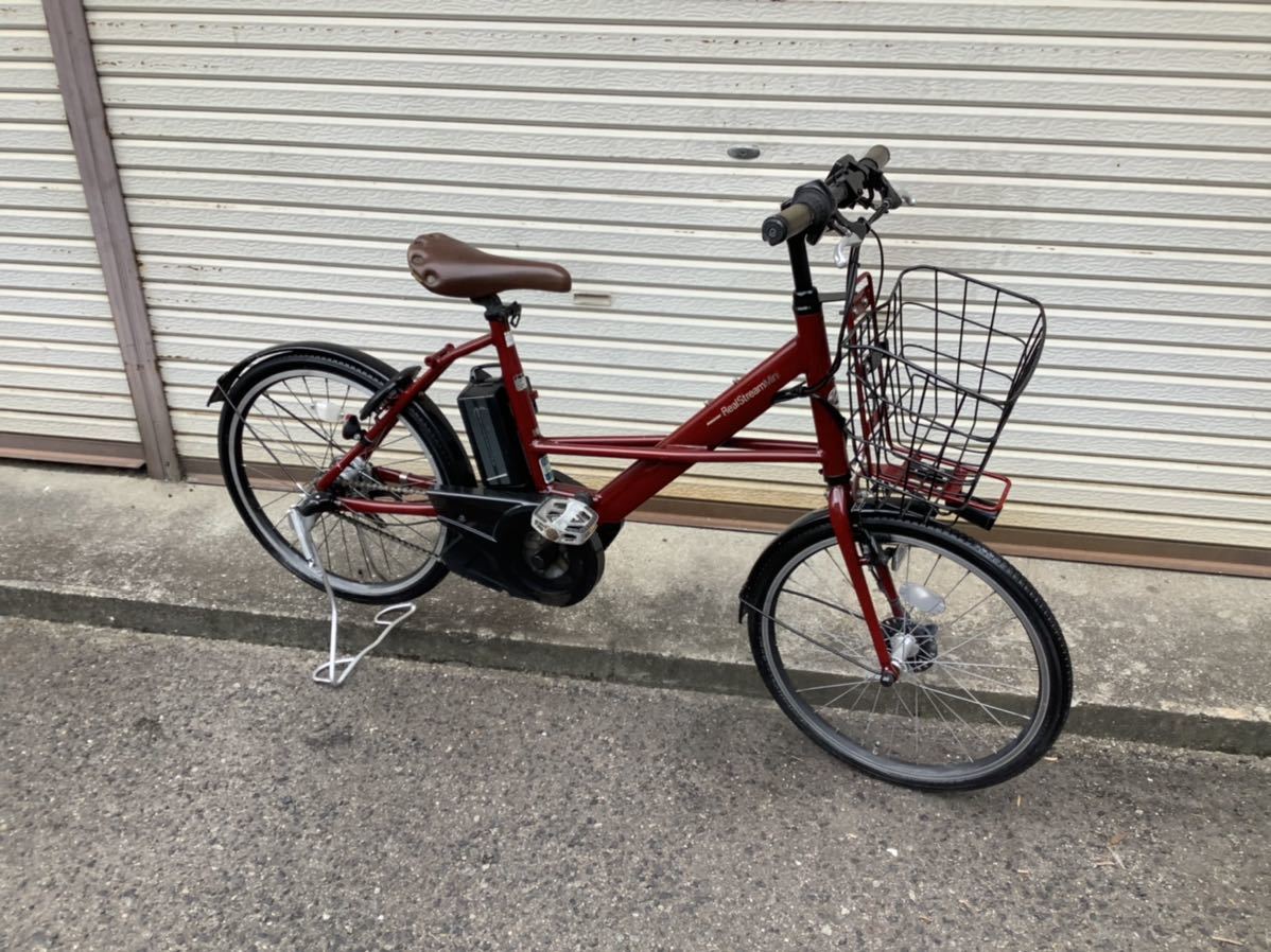 豊富な，HOT ブリヂストン最新機種電動アシスト自転車リアルストリーム ミニ 20インチ ブラウンアルミボディー 8.7Aバッテリー 長押し4点灯 充電器(電動アシスト自転車)｜売買されたオークション情報、y 電動アシスト自転車