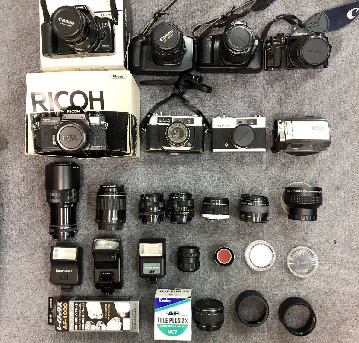 ジャンク カメラ・ビデオカメラ 5台まとめ Canon EOS ケンコー