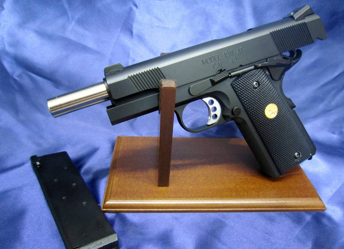 新同　WA　ガバメント　マークⅣシリーズ70　コンバットブラック　HW ハードキック　ブローバック　ガスガン　　中古品