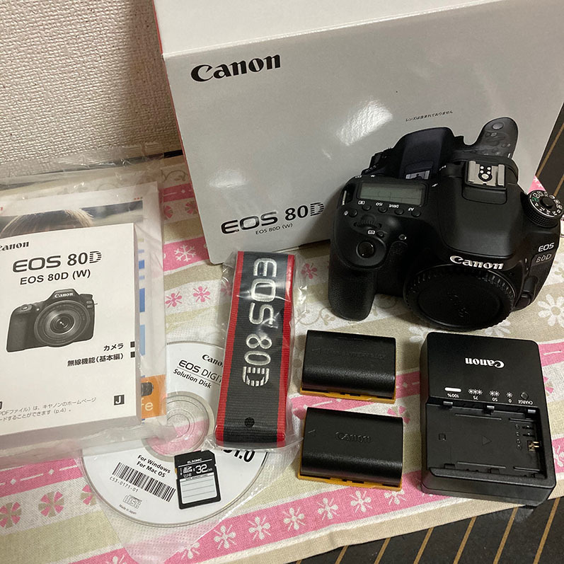 Canon 眼レフに付いていたレンズ　３本 中古美品☆Canon EOS 80D ボディ EOS80D☆送料込み EOS 80D Canon