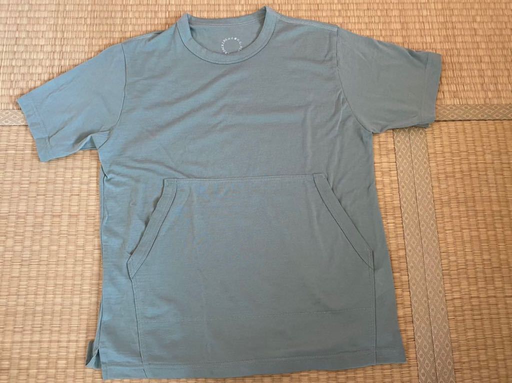 山と道　メリノウール　カンガルーポケットTシャツ　S_1