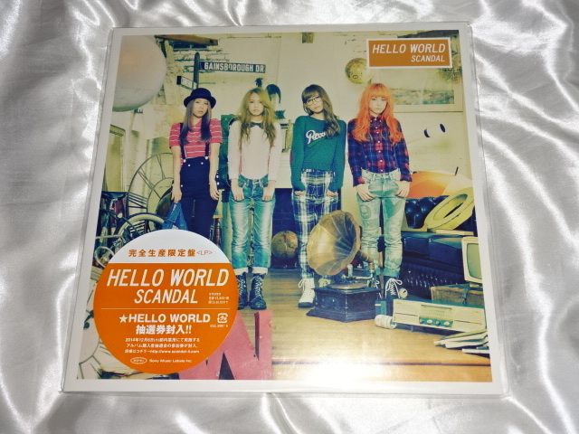 超限定　SCANDAL hello world レコード　新品未使用　特典付き お得，HOT 下□ SCANDAL レコード完全生産限定盤 HELLO WORLD